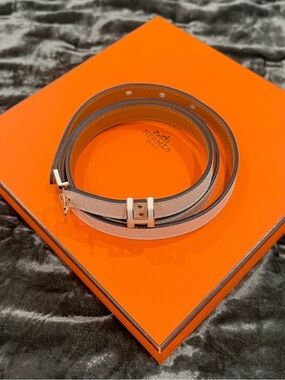 New Hermes Pop H 15 Belt - Epsom / Craie - 80